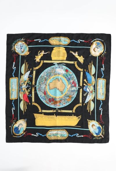 Hermès 1992 'Le Geographe' 90cm Silk Carré - 2