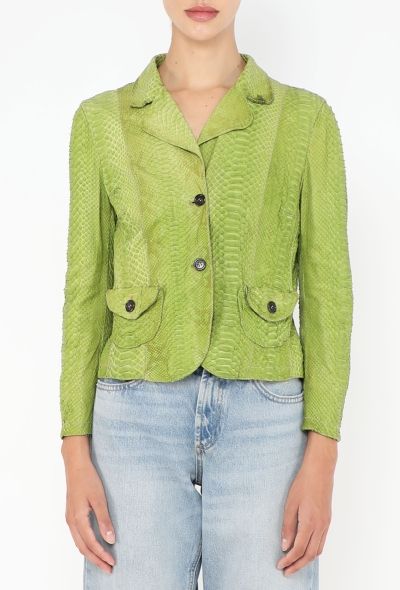 Prada 2004 Cropped Python Jacket - 2