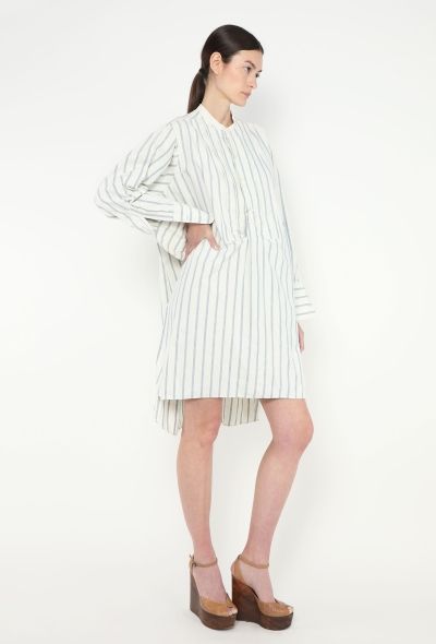 Oversized Striped Cotton Tunic - 1