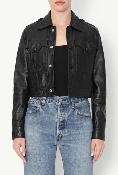 Céline S/S 2020 Cropped Lambskin Jacket - 1