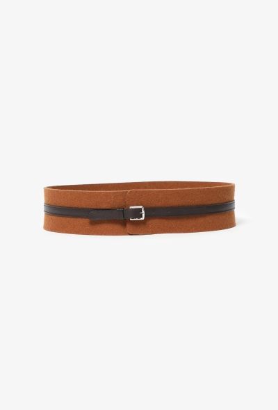Hermès 2012 Felt & Leather Belt - 1