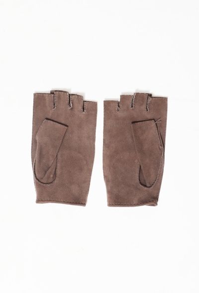 Hermès Suede Fingerless Gloves - 2