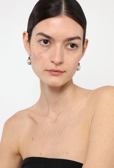 Vintage Fine Jewelry 18k Yellow Gold, Sapphire & Pearl Earrings - 2