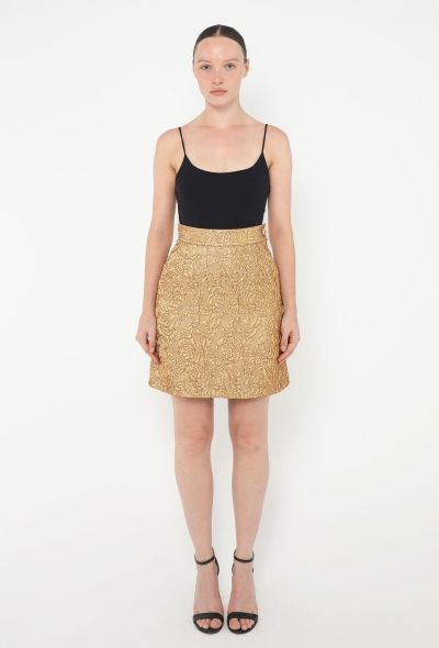 Saint Laurent 1992 Floral Brocade Skirt - 1