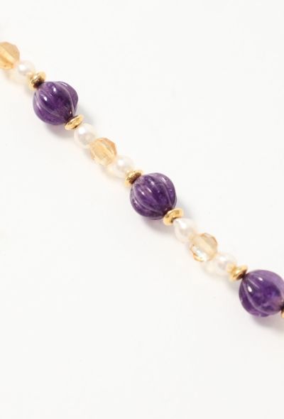 Amethyst Beaded Pearl Sautoir - 2