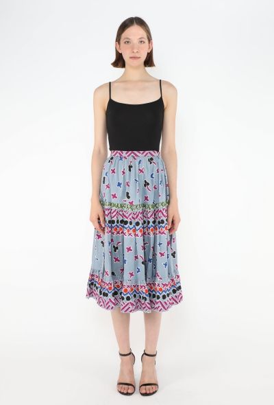 Saint Laurent 1979 Belted Printed Peasant Ensemble - 2