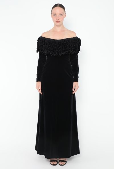 Nina Ricci Couture 1968 Velvet Petal Dress - 2