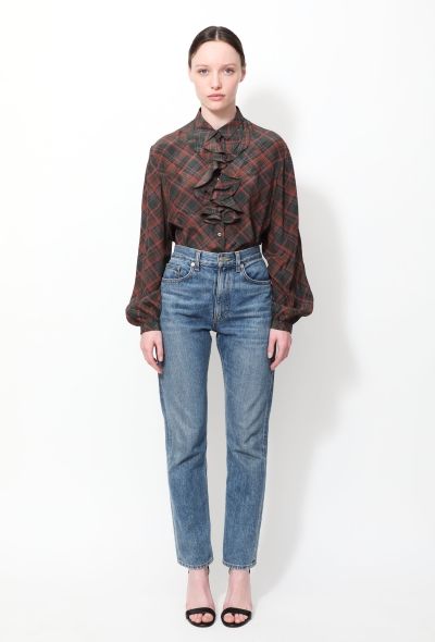 Ruffled Tricolor Blouse - 1