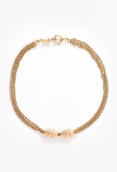 Vintage Fine Jewelry Antique 18k Yellow Gold Choker Necklace - 1