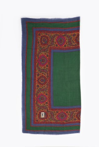Saint Laurent '70s Floral Colorblock Scarf - 2