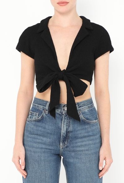 Chanel Cropped Terrycloth Tie Top - 1