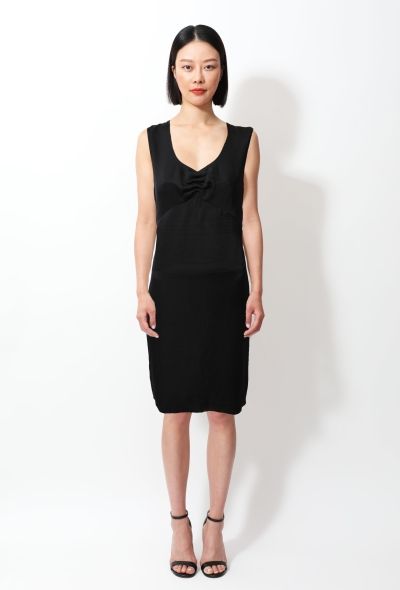 Chanel 2001 Ruched Satin Dress - 1