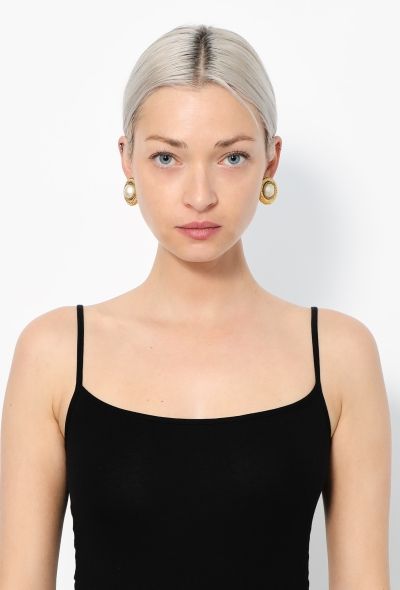 Chanel Vintage Pearl Clip Earrings - 2