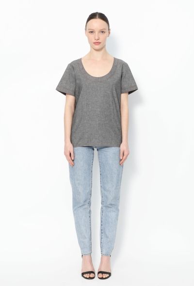 Saint Laurent Vintage Contrast Stitch Top - 2