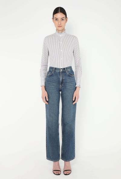 Céline 2019 Ruffled Pinstripe Shirt - 2