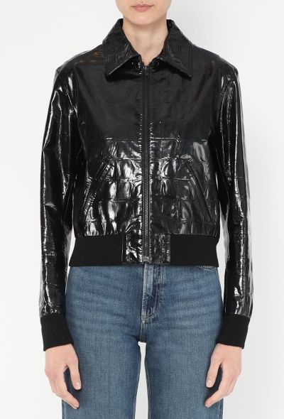 Céline 2023 Patent Embossed Bomber Jacket - 1