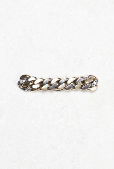 Vintage Fine Jewelry 18k Gold & Diamond Chain Ring - 2