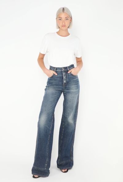Loewe Wide-Leg Stitched Jeans - 1