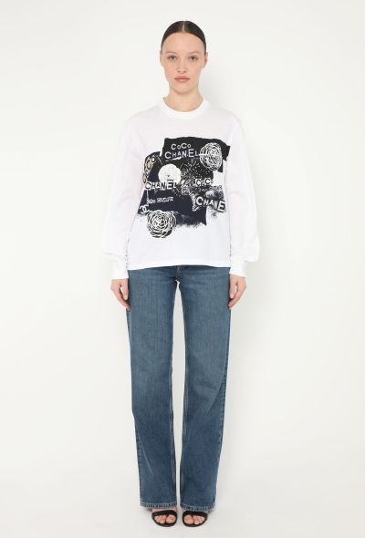 Chanel 2020 Embellished 'CC' Camelia T-Shirt - 2
