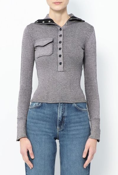 Balenciaga F/W 2003 Ribbed Turtleneck Top - 1