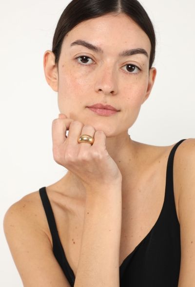 Vintage Fine Jewelry 1980s 18k Yellow Gold Ring - 1