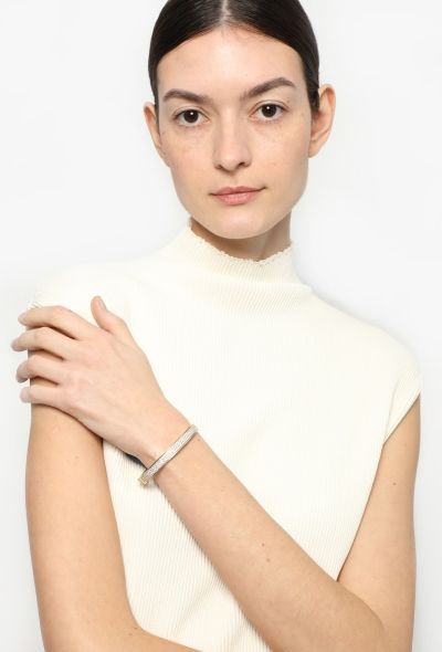 Vintage Fine Jewelry 18k Yellow Gold & Diamond Bangle - 2