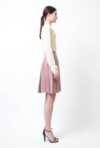 Chanel Mauve Pleated Silk Skirt - 2