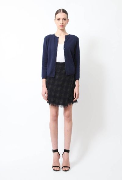 Chanel Wool Plaid Wrap Skirt - 1