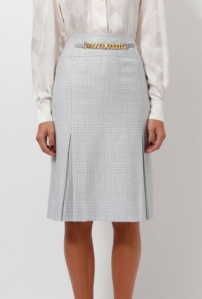 Céline 80s Chainlink Houndstooth Skirt - 2