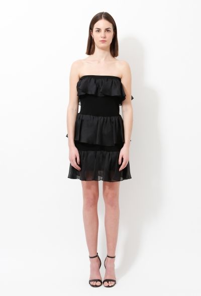 Saint Laurent 70s Ruffled Bustier Dress - 2