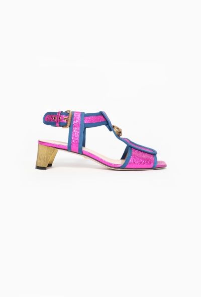 Gucci Metallic Panther Sandals - 2