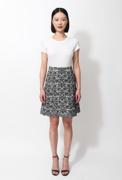 Alaïa Floral Textured Skirt - 1