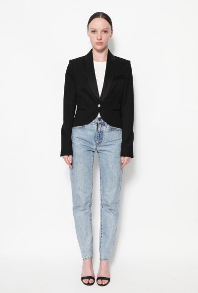 Azzaro 2020 Cropped Smoking Blazer - 2