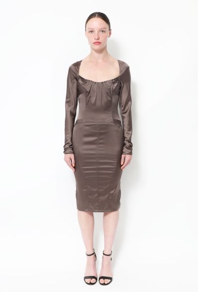 Gucci TOM FORD F/W 2003 Ruched Silk Dress - 1
