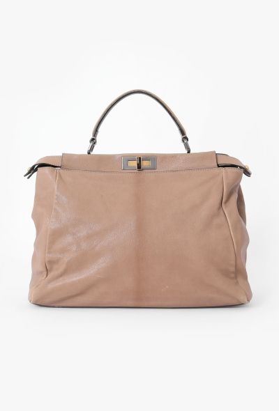 Fendi Beige Large Peekaboo Bag - 1