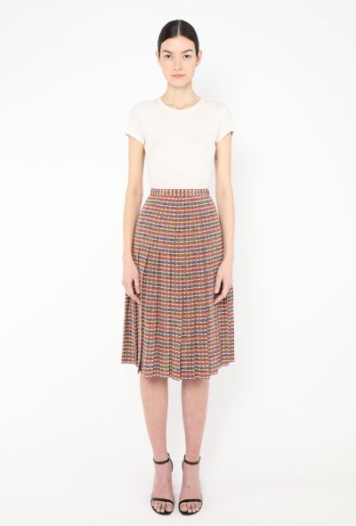 Céline '70s Abstract Pleated Silk Skirt - 1