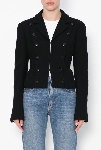 Chanel Cropped Bouclé Camélia Jacket - 1
