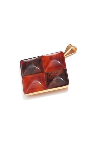 Exquisite Vintage 70s R. Scemama Amber Pendant - 2