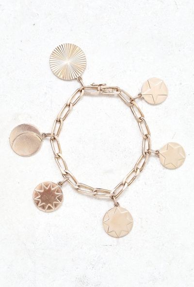 Vintage & Antique 18k Pink Gold Lucky Charm Bracelet - 1