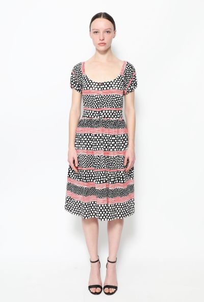 Prada Tiered Polka Dot Cotton Dress - 1