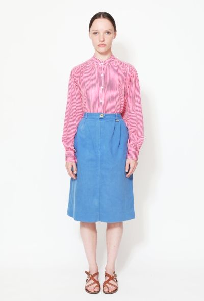 Céline 70s Jean's High-Waisted Blue Denim Skirt - 1