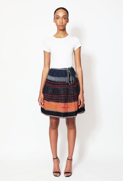 World Treasures Embroidered Patchwork Wrap Skirt - 1