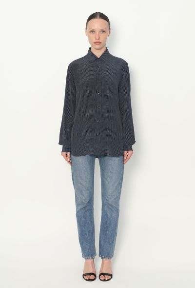 Saint Laurent 2015 Silk Polka Dot Blouse - 2