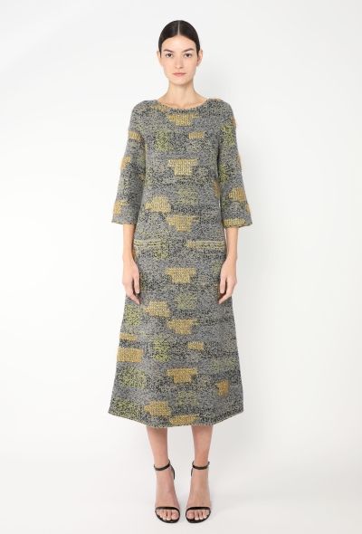 Chanel 2015 Tonal Quilted Knit Dress - 1