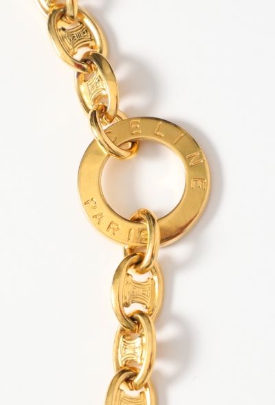 Céline 1991 Embossed Triomphe Chainlink Belt - 2