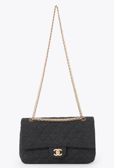 Chanel Grey Jersey Medium Timeless Bag - 2