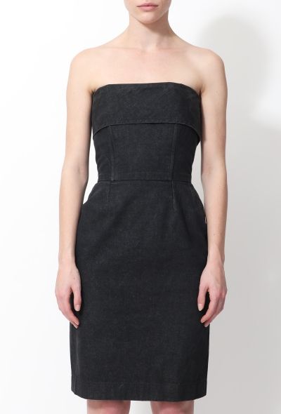 Saint Laurent 70s Denim Bustier Dress - 2