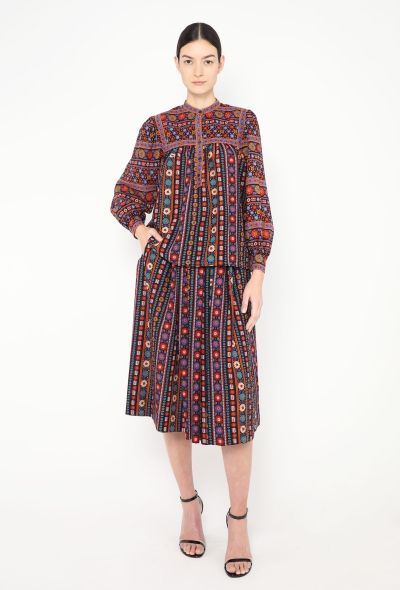 Saint Laurent Late '70s Floral Russian Ensemble - 1