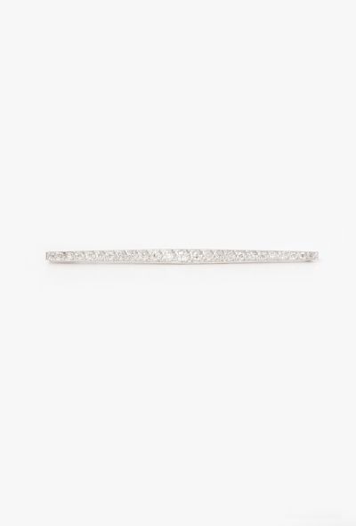 Vintage Fine Jewelry Art Déco 1.60 Carats Diamond Barette Brooch - 1
