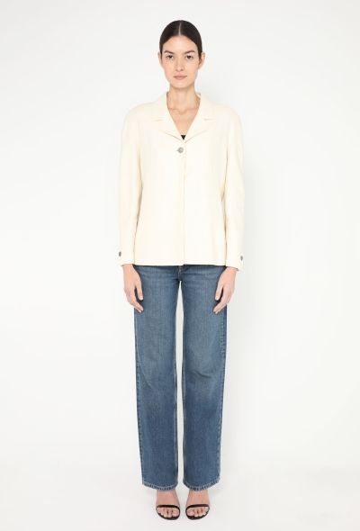 Chanel 1998 Linen 'CC' Button Jacket - 2